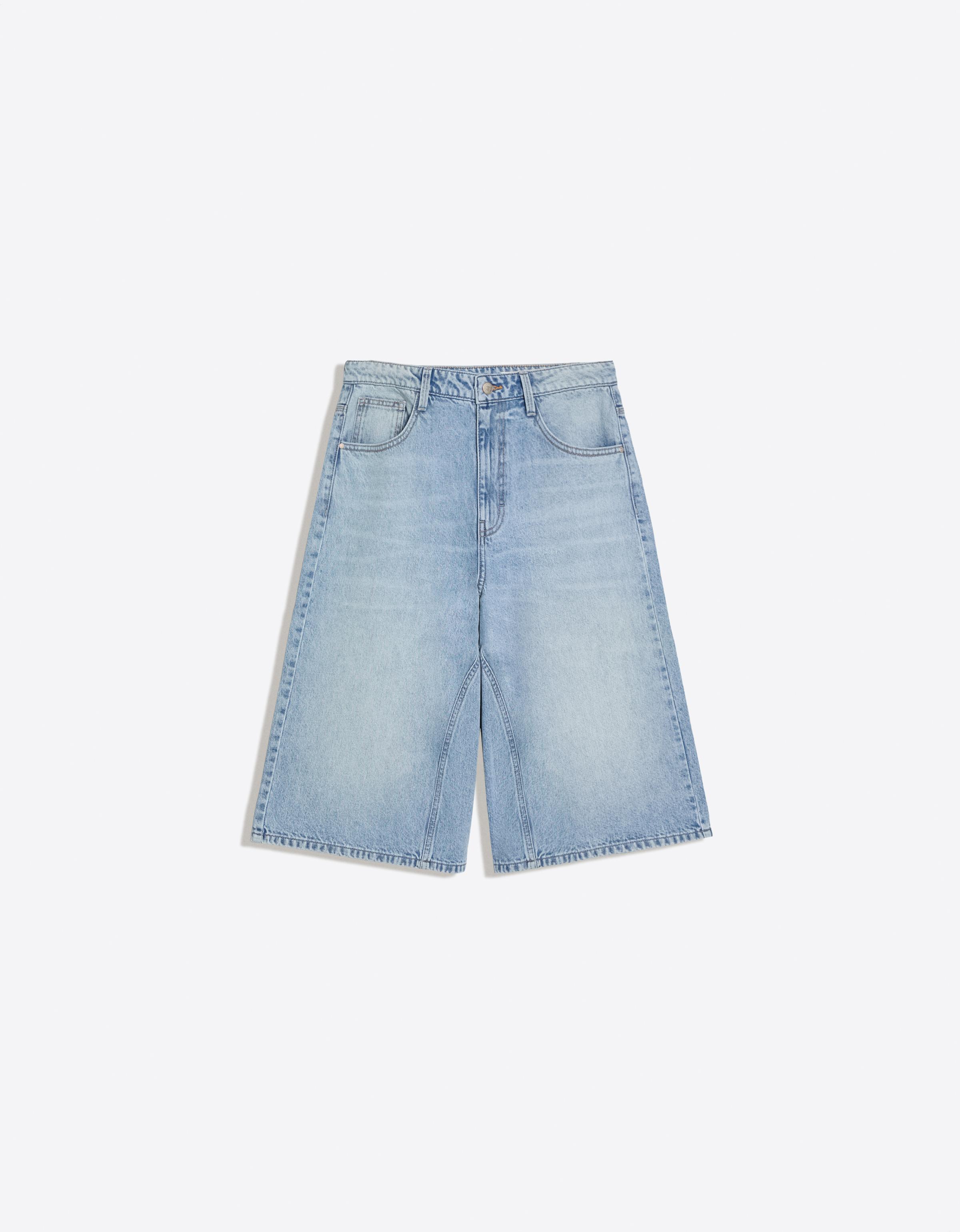 Bermuda Denim Ample 36 Bleu Clair