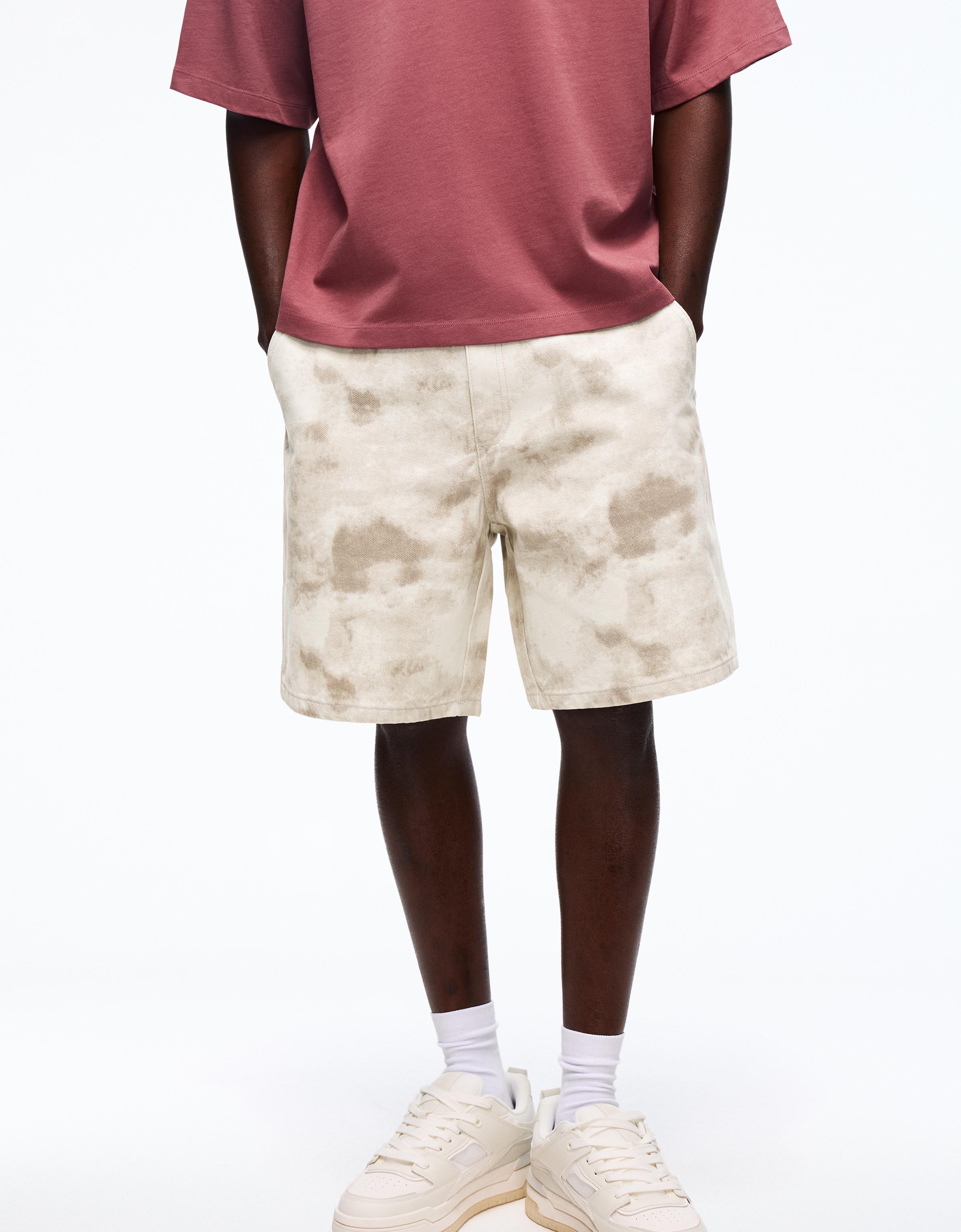 Baggy fit baskılı bermuda - Görsel 68