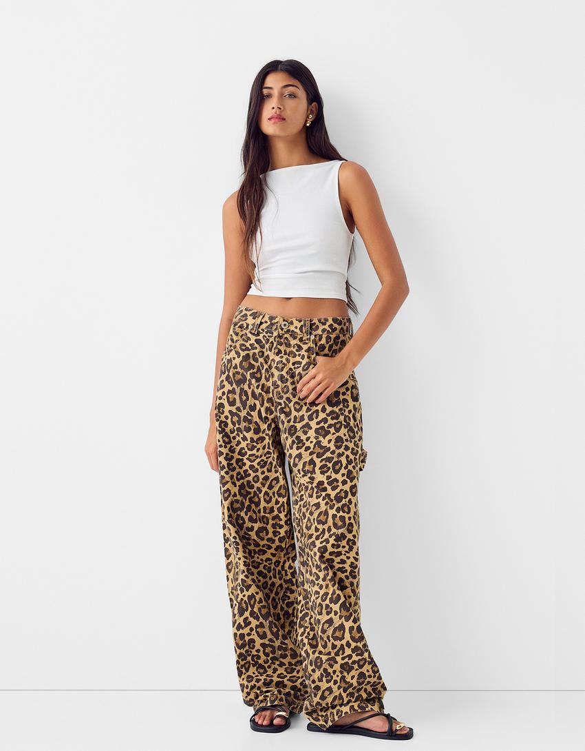 Sleeveless ribbed T-shirt-Off white-3