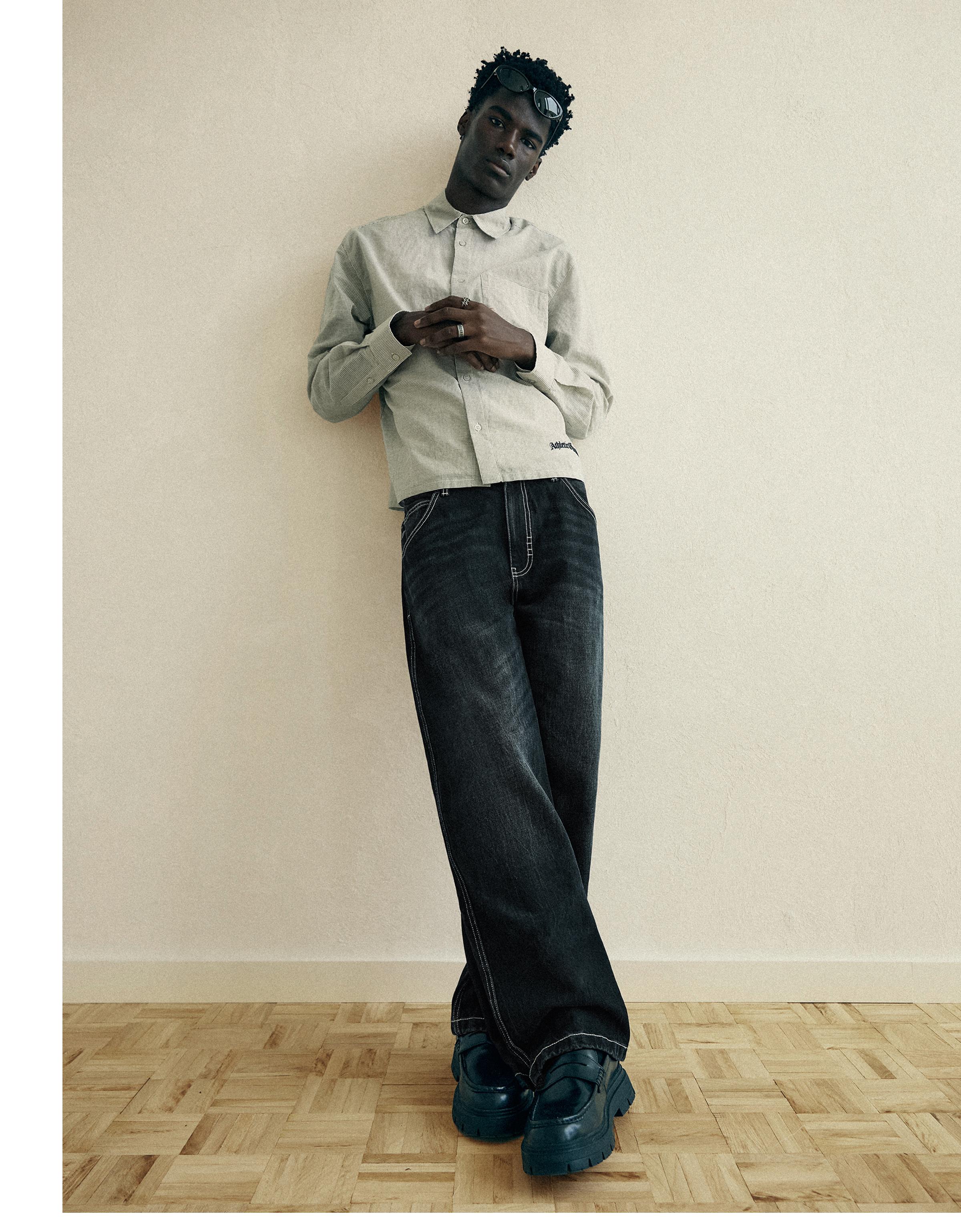 Baggy skater jeans — Black