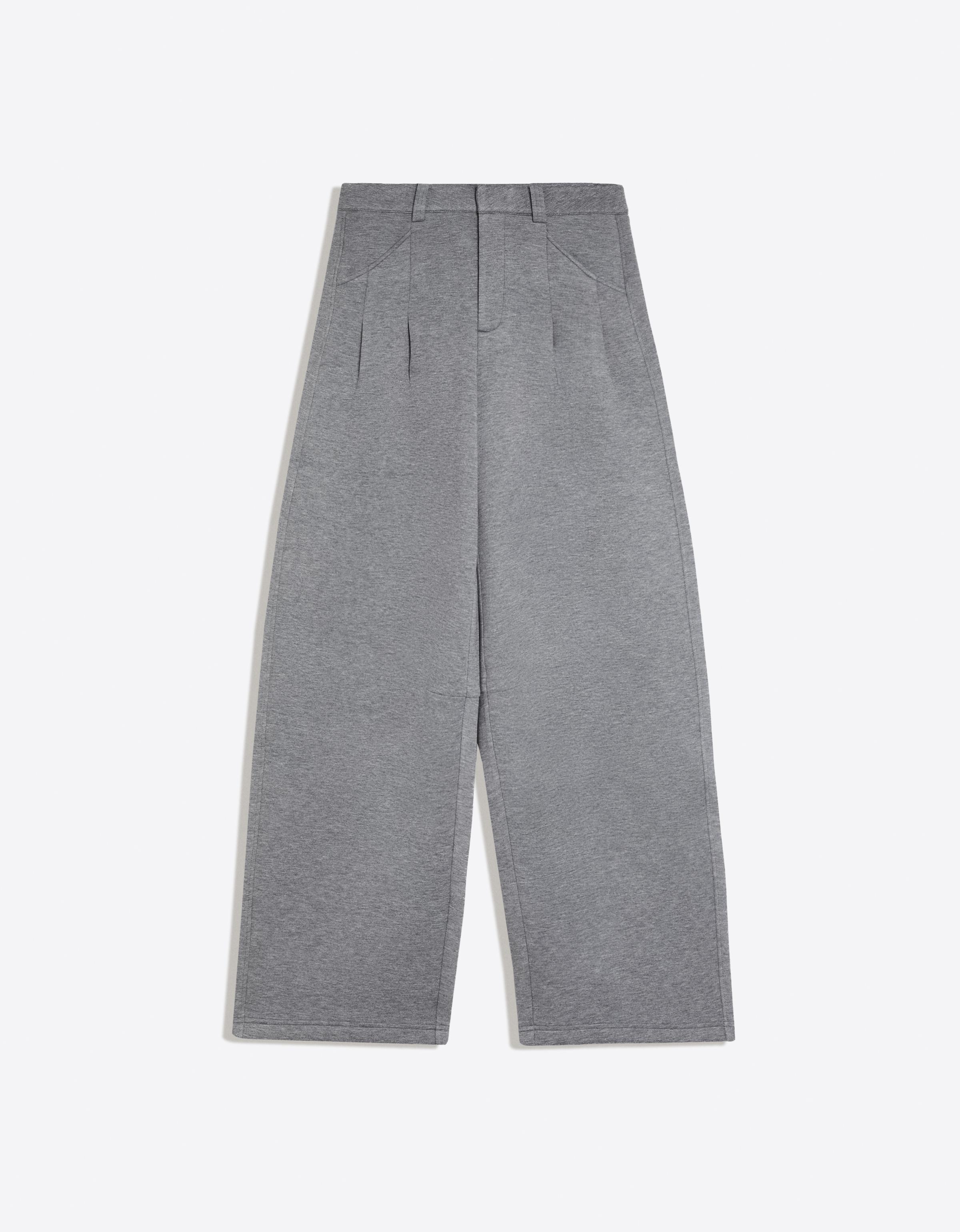 Darted scuba barrel trousers — Grey