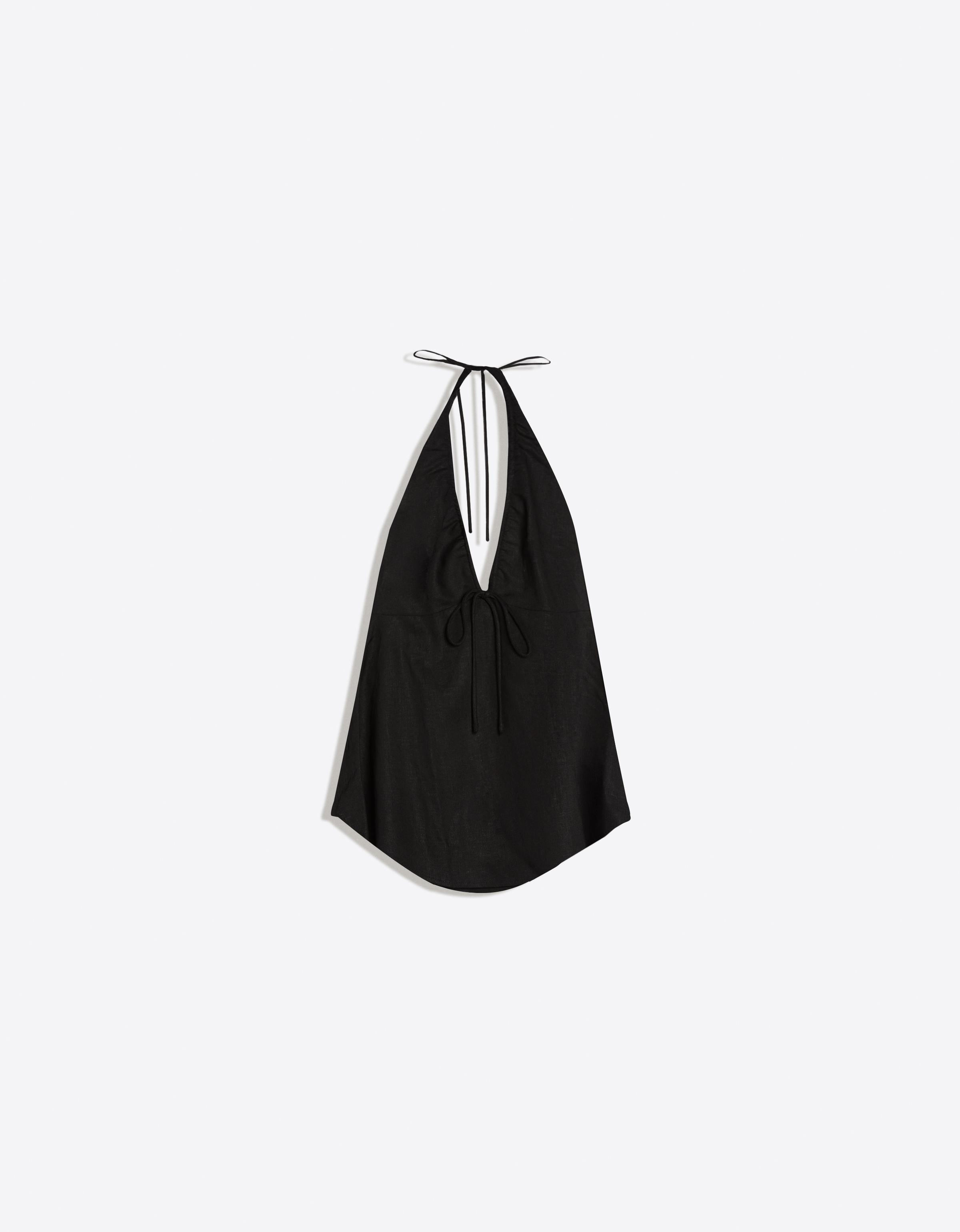 Bershka Keten halter top