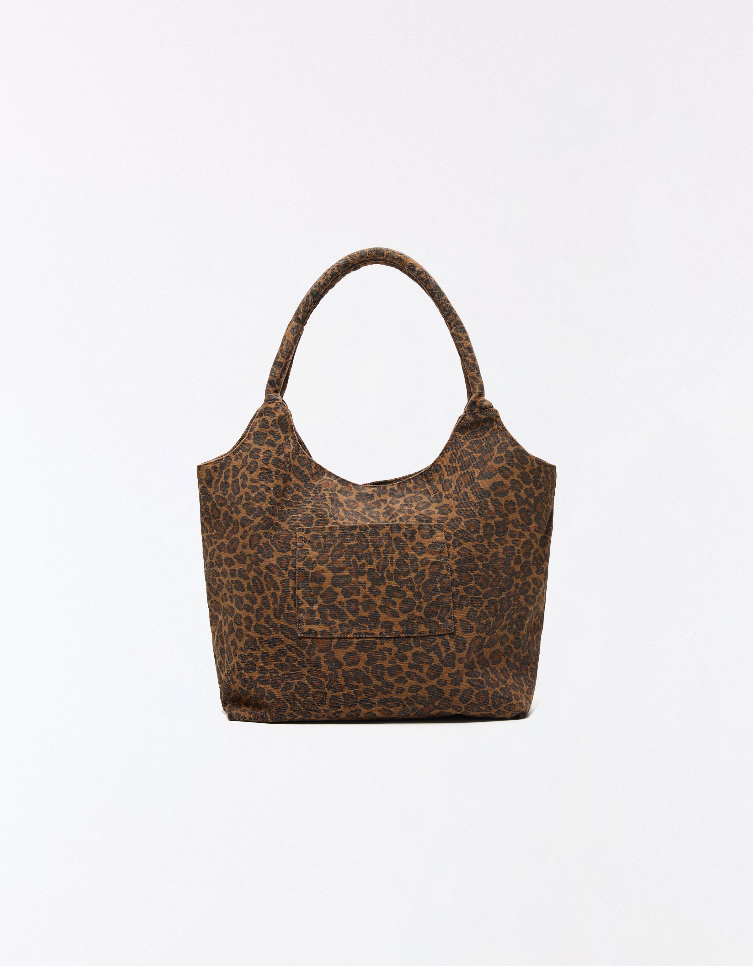 Printed twill bag — Brown