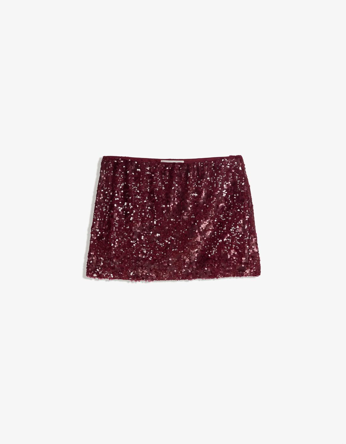 Sequinned mini skirt
