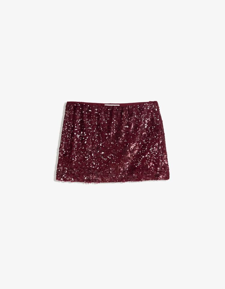 Sequinned mini skirt