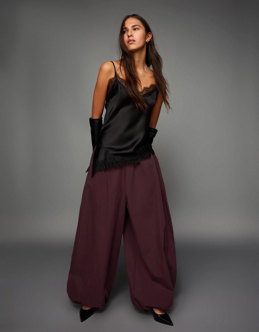 Bloomer trousers-Maroon