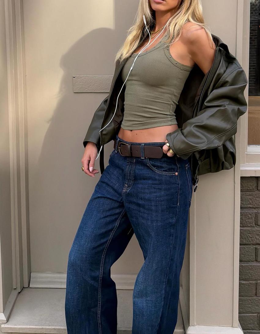 Jeans baggy fit-Bleu