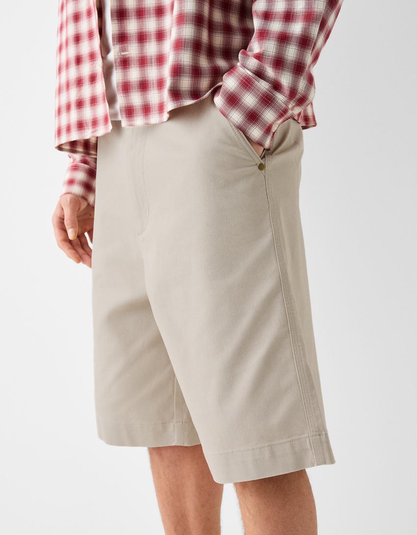 Calções bermuda skater-Areia-3