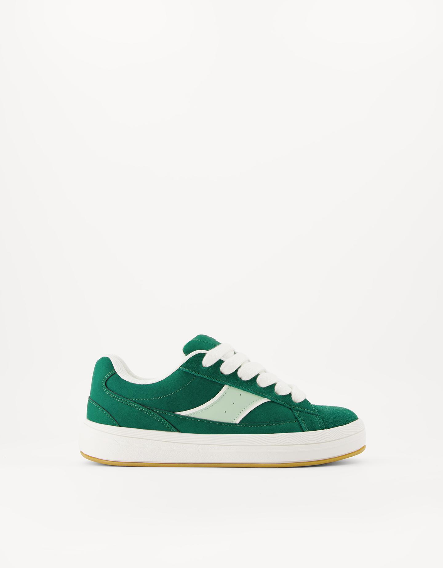 Bershka Sneakers Skate Donna 38 Verde