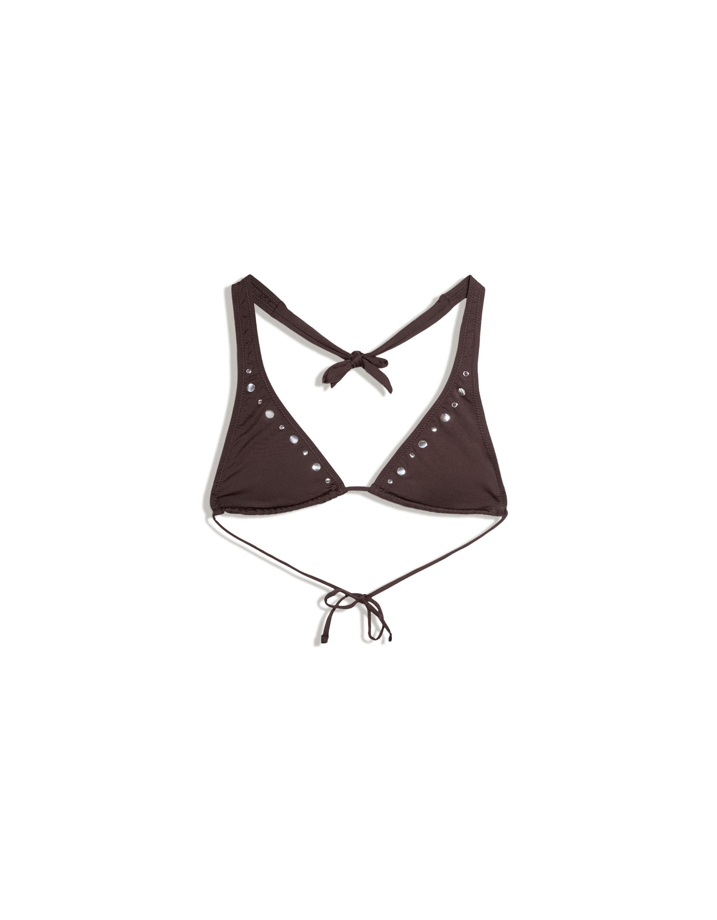Studded bikini top — Brown