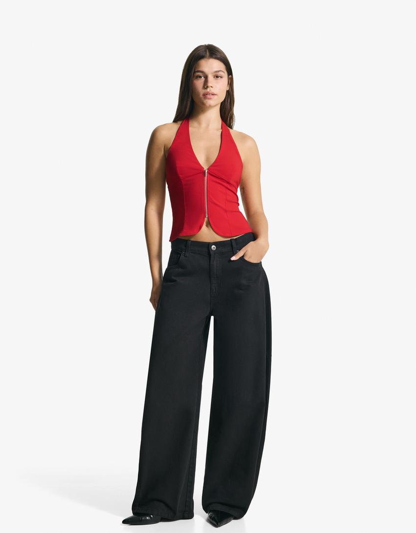Top halter bengalina-Rojo