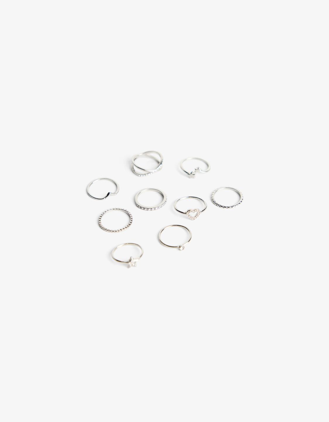 9-pack of thin rings