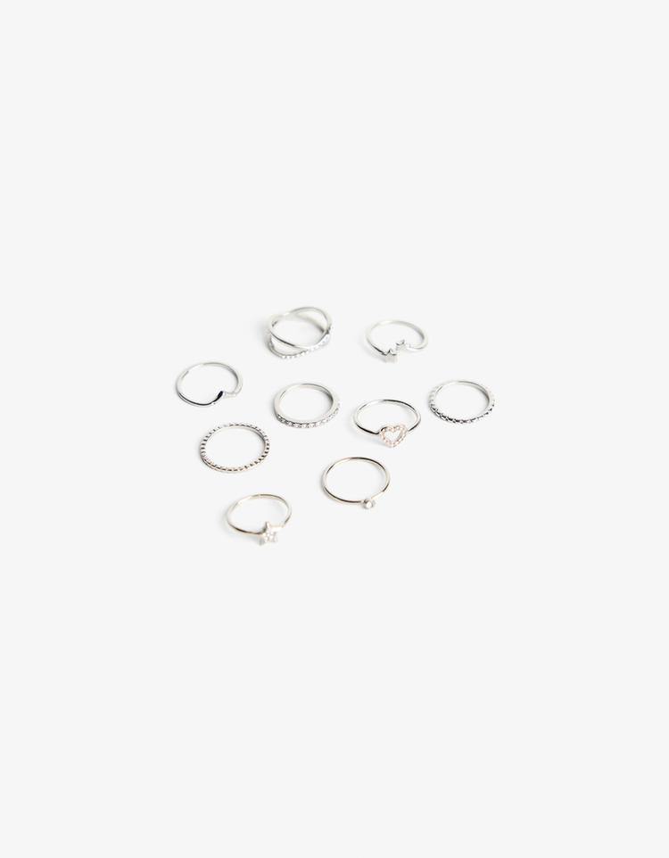 9-pack of thin rings