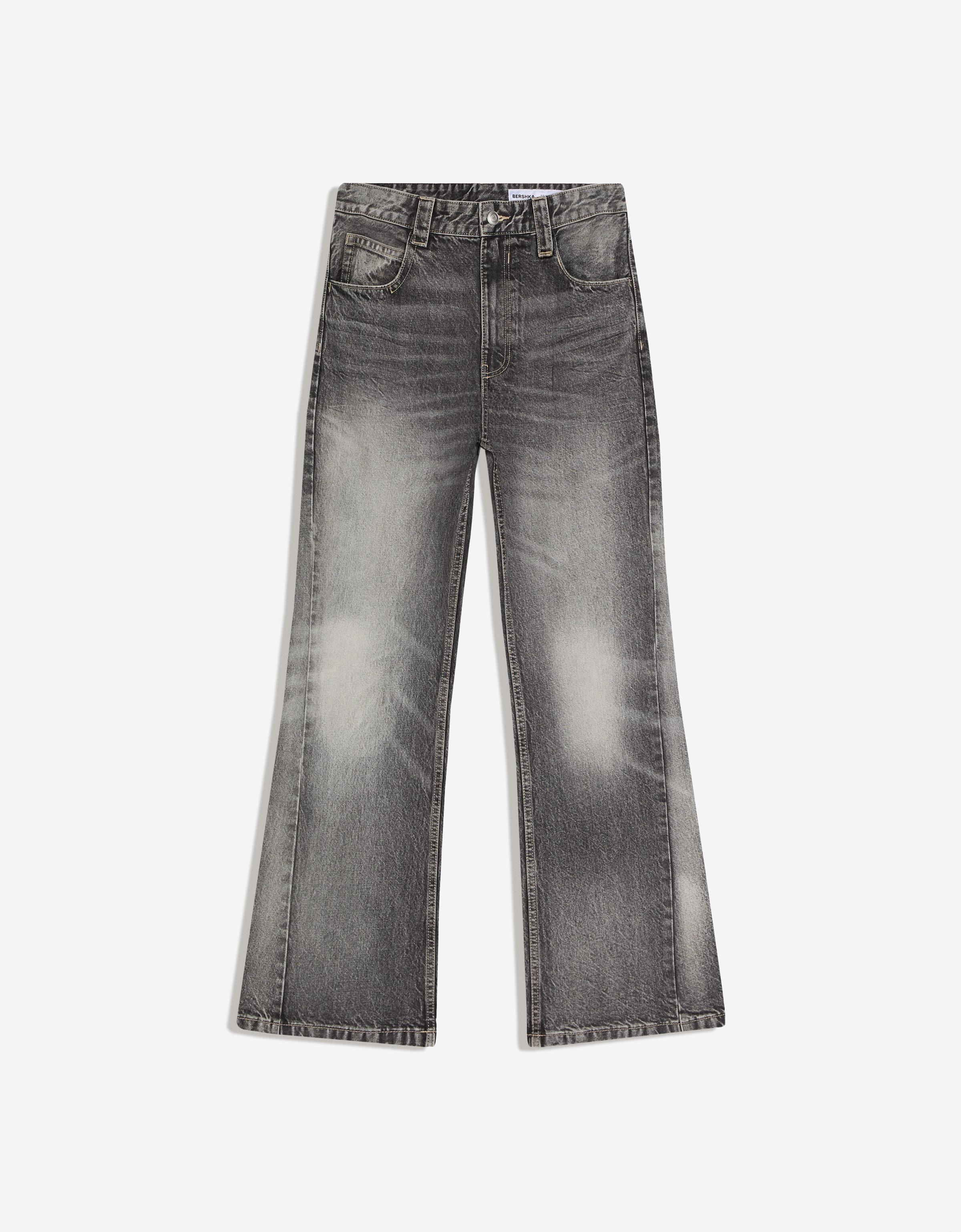 Baggy flared jeans — Dark grey