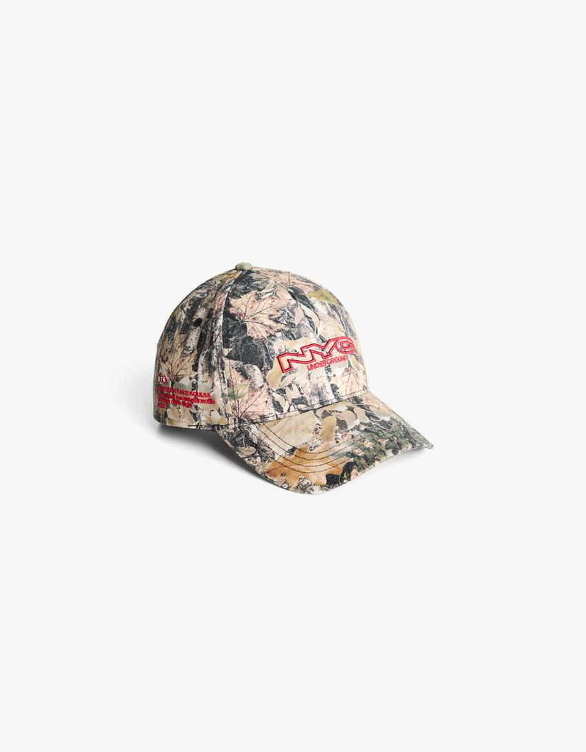 Casquette imprimée-Vert