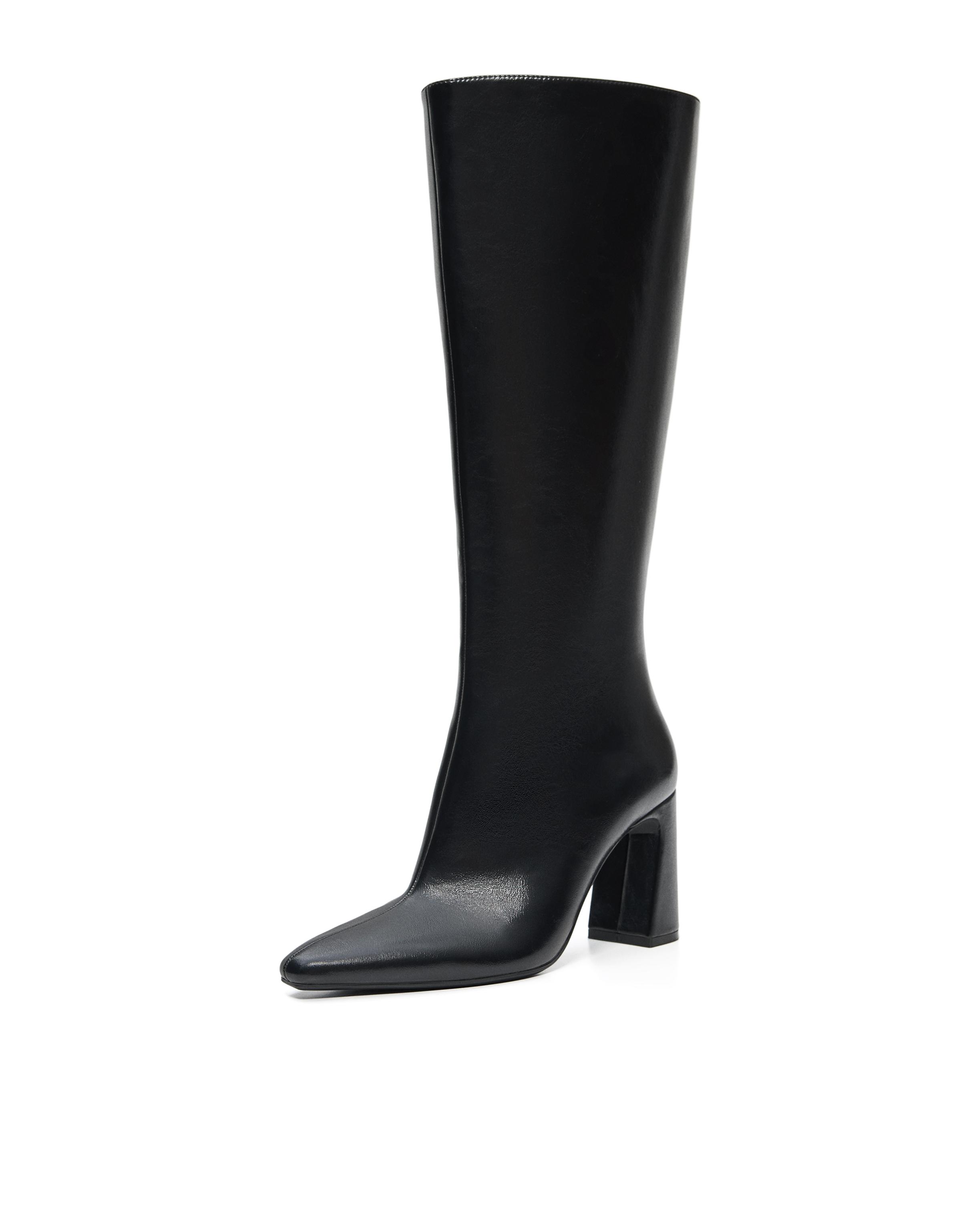 Block heel boots — BLACK