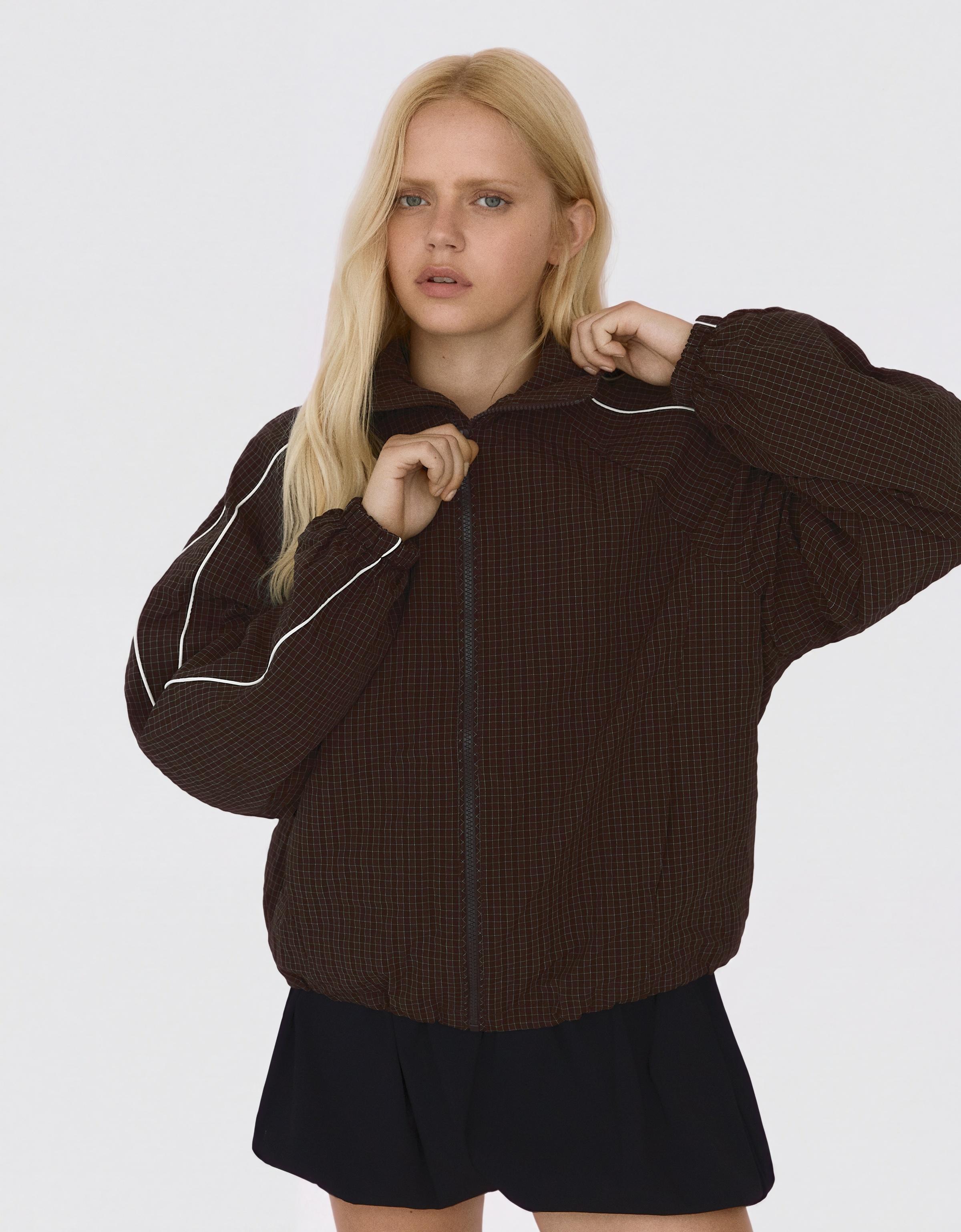 Contrast lightweight jacket — Brown