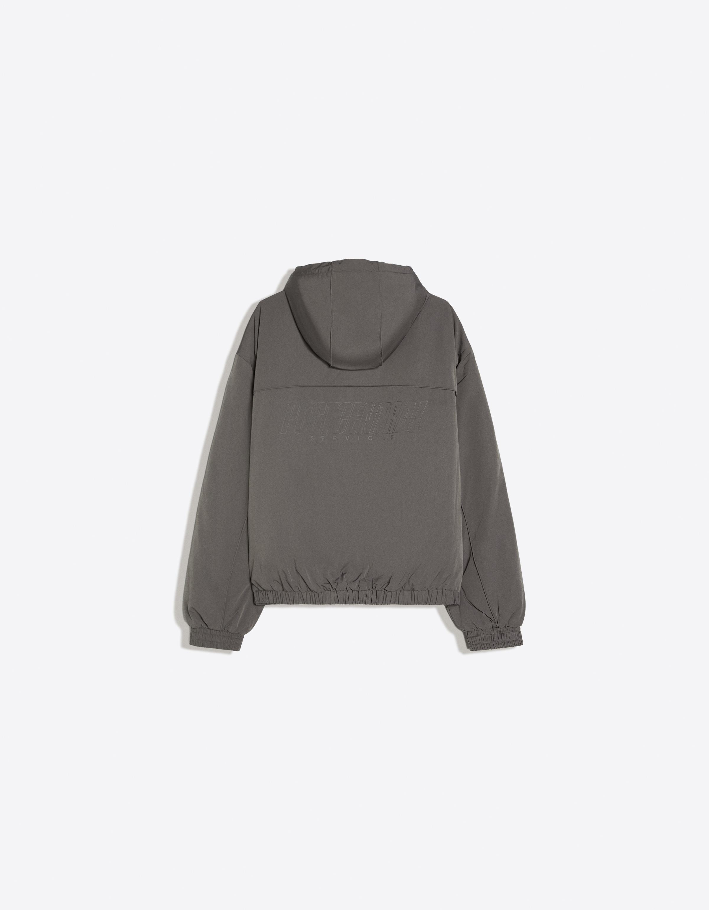Technical hooded jacket — Grey