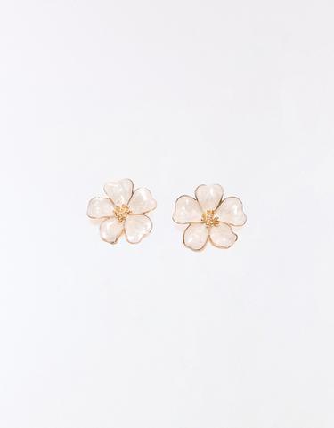 Floral earring pack — Cream 3