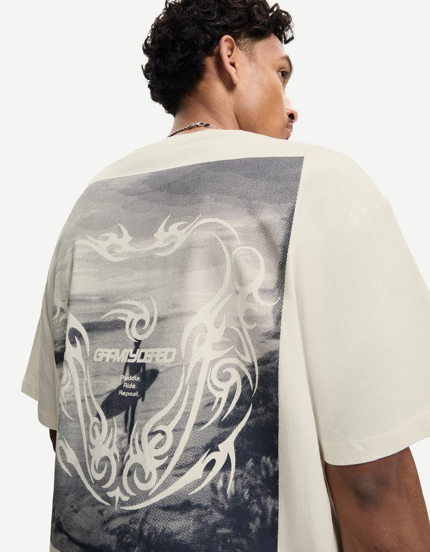 Short sleeve T-shirt with print-Off white