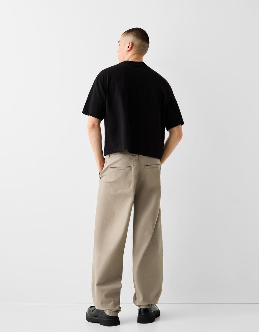 Calças skater fit mosquetão-Caramelo-2