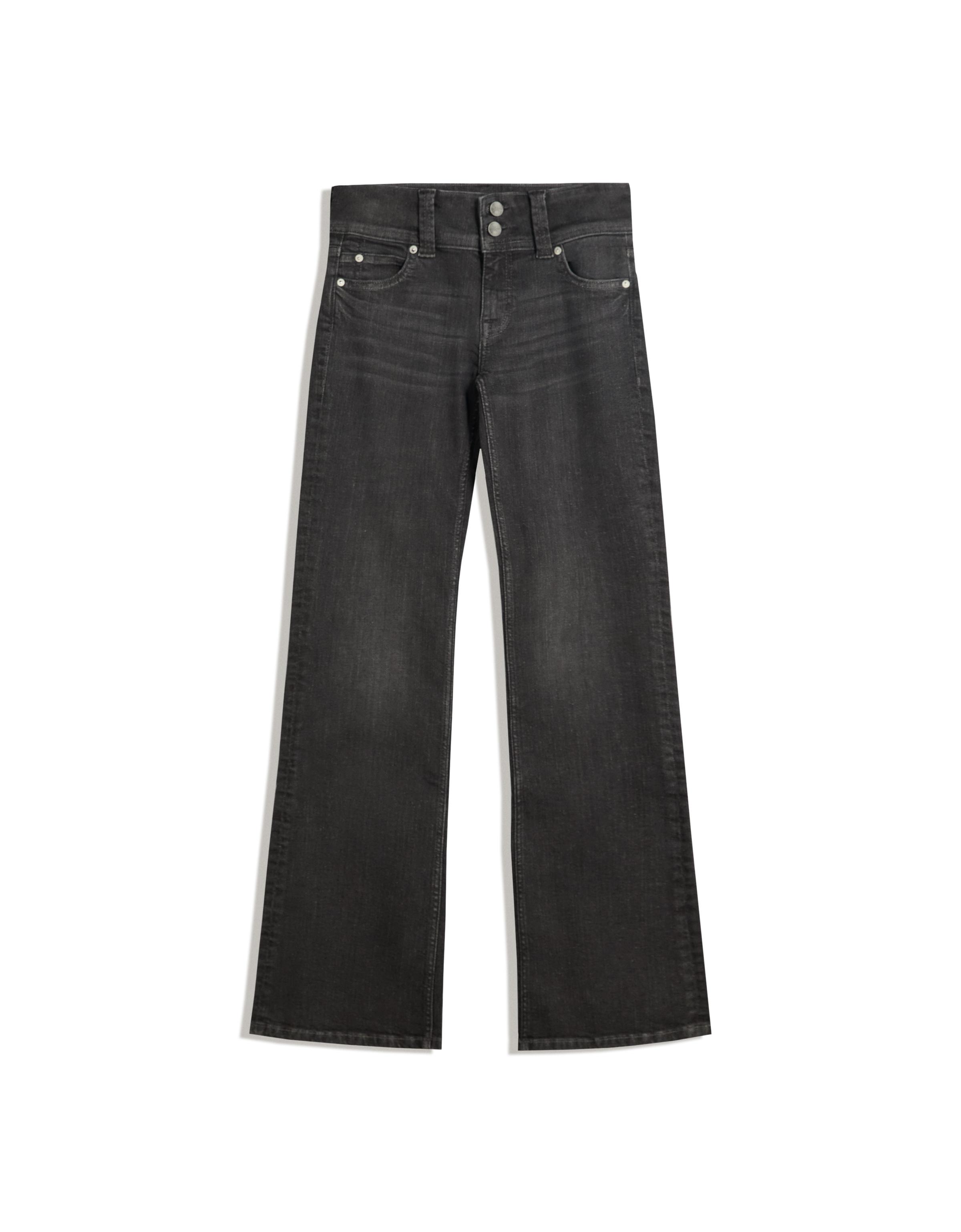 Düşük bel kapaklı bootcut jean - Görsel 191