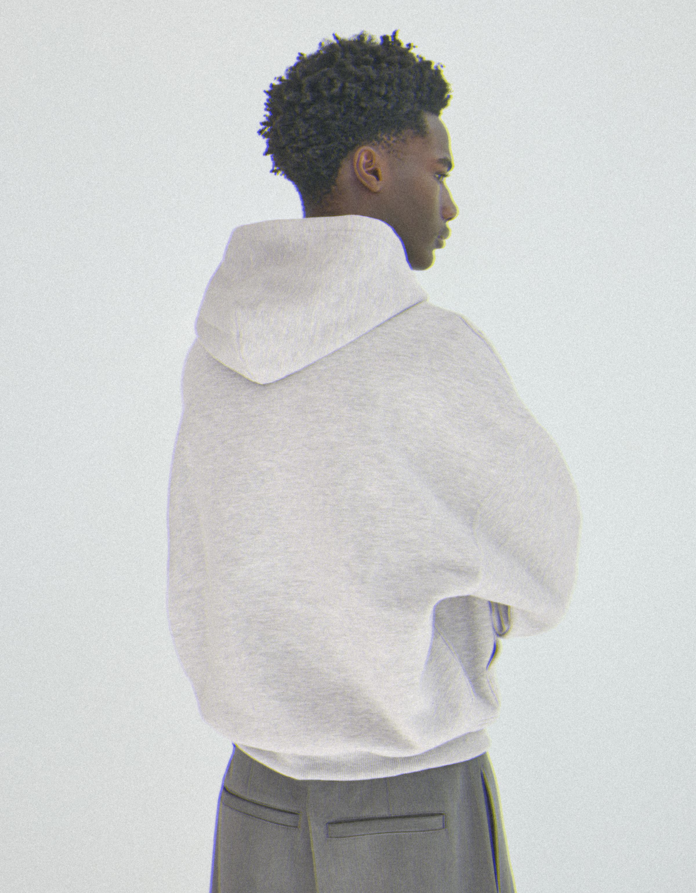 Bershka Yıkama efektli baskılı kapüşonlu sweatshirt görsel 4