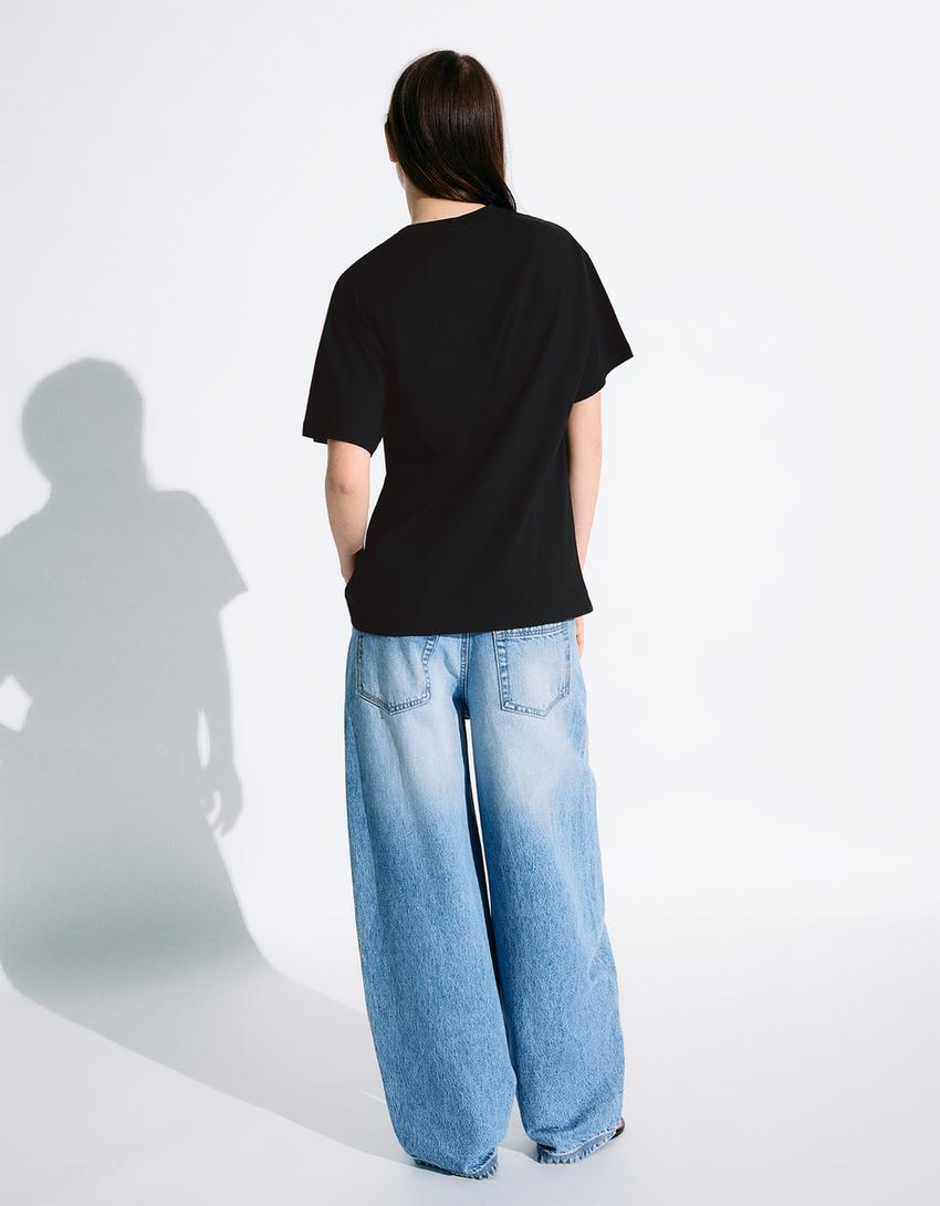 Short sleeve Billie Eilish print T-shirt-Black