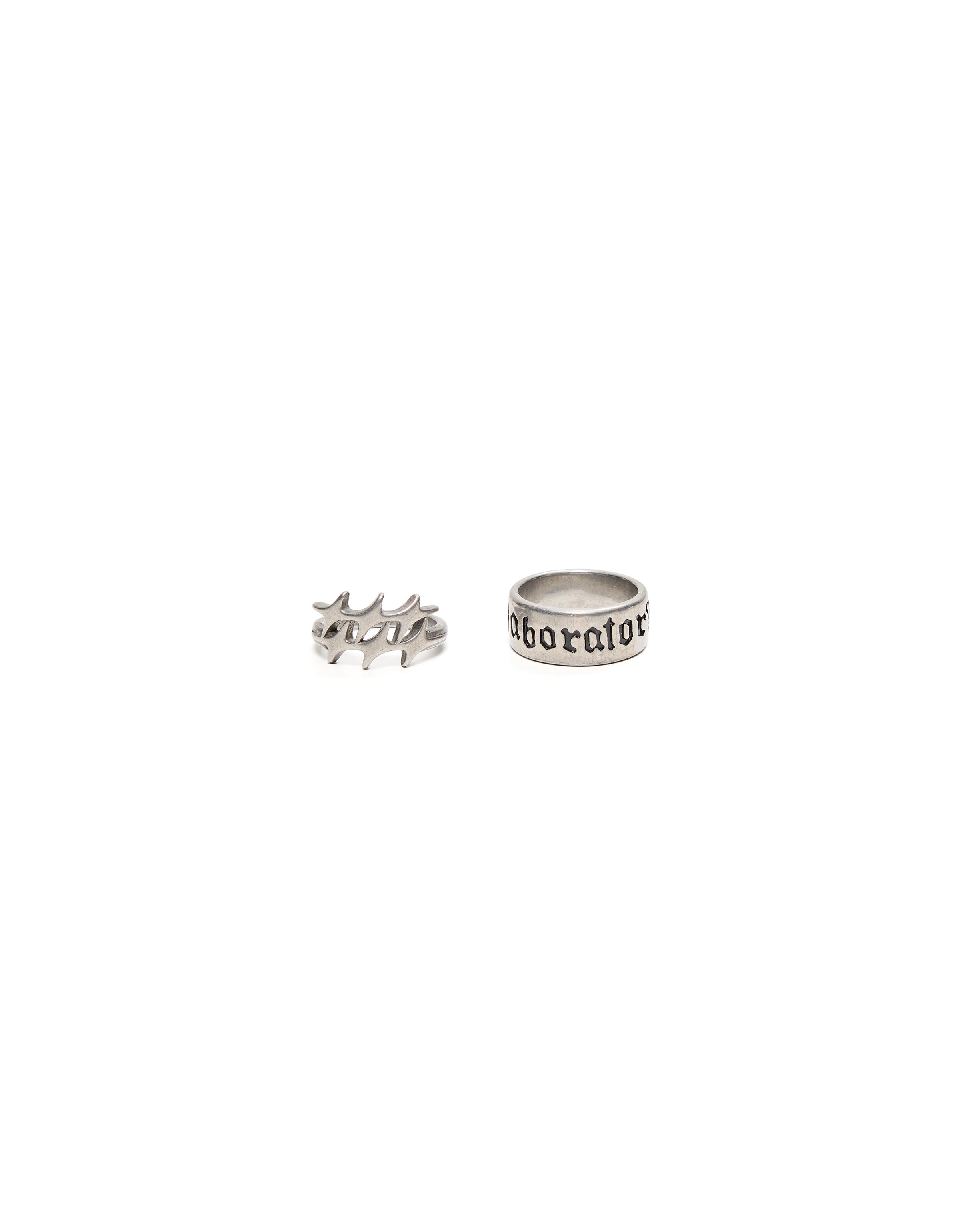 Pack of 2 steel rings — Silver