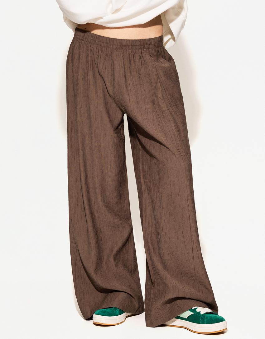 WOEOEE Cotton Linen Pants For Women High Waisted Straight Leg Pant Loose Fit Wide Leg Slacks