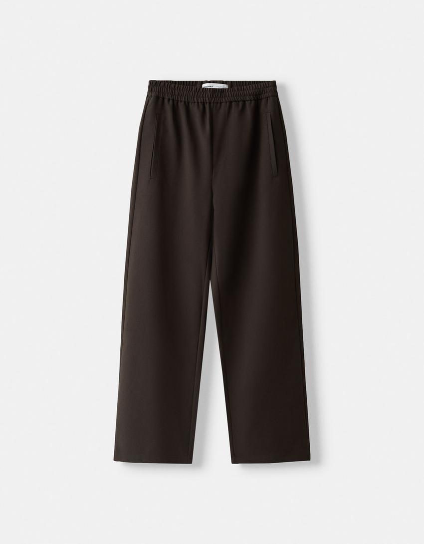 Ensemble chemise et pantalon tailoring-Marron-6