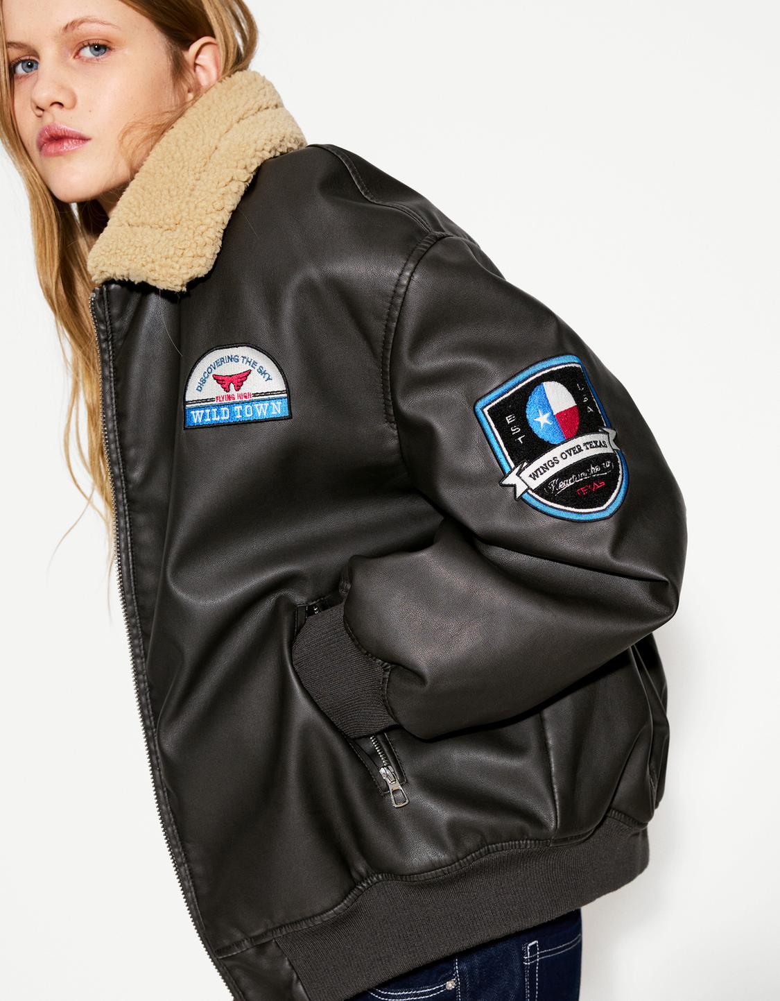 Double-faced jacket with patches