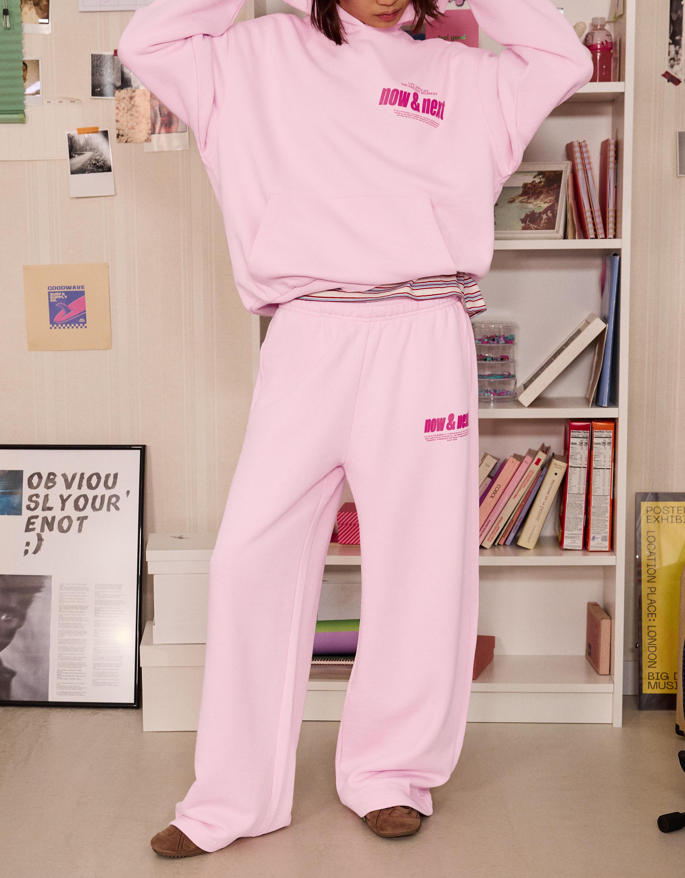 Baskılı geniş paça şardonlu eşofman altı - Görsel 32