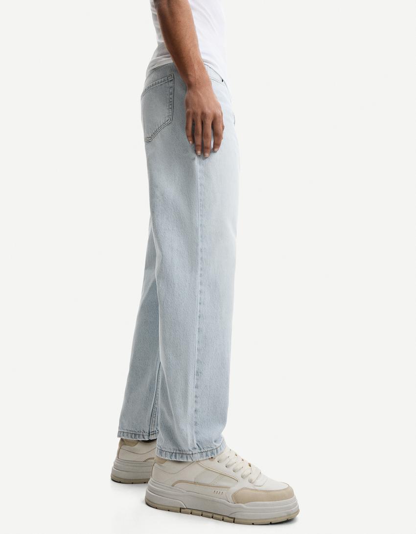 Tapered jeans-Light blue