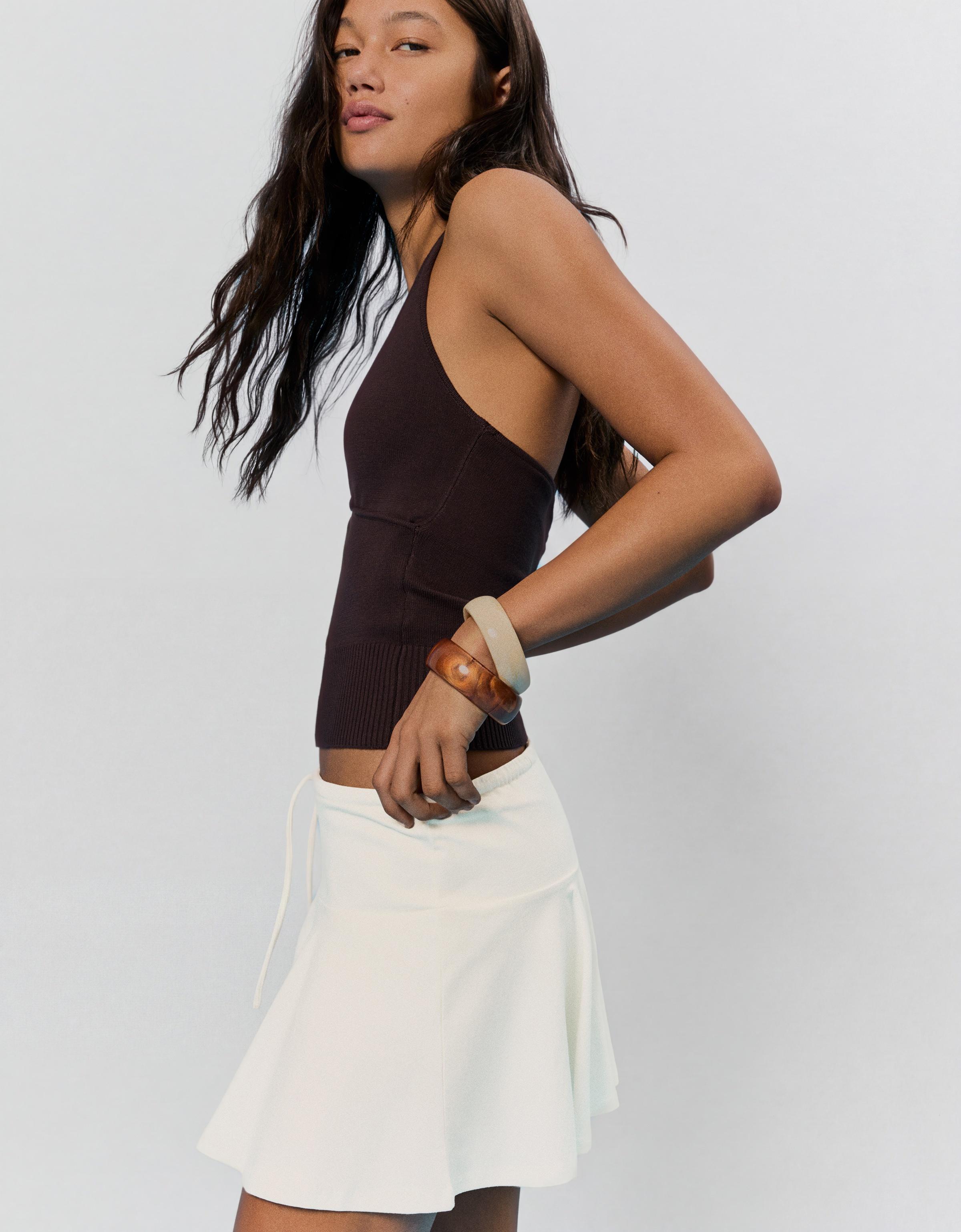 Beli bağlamalı mini şort etek - Görsel 70