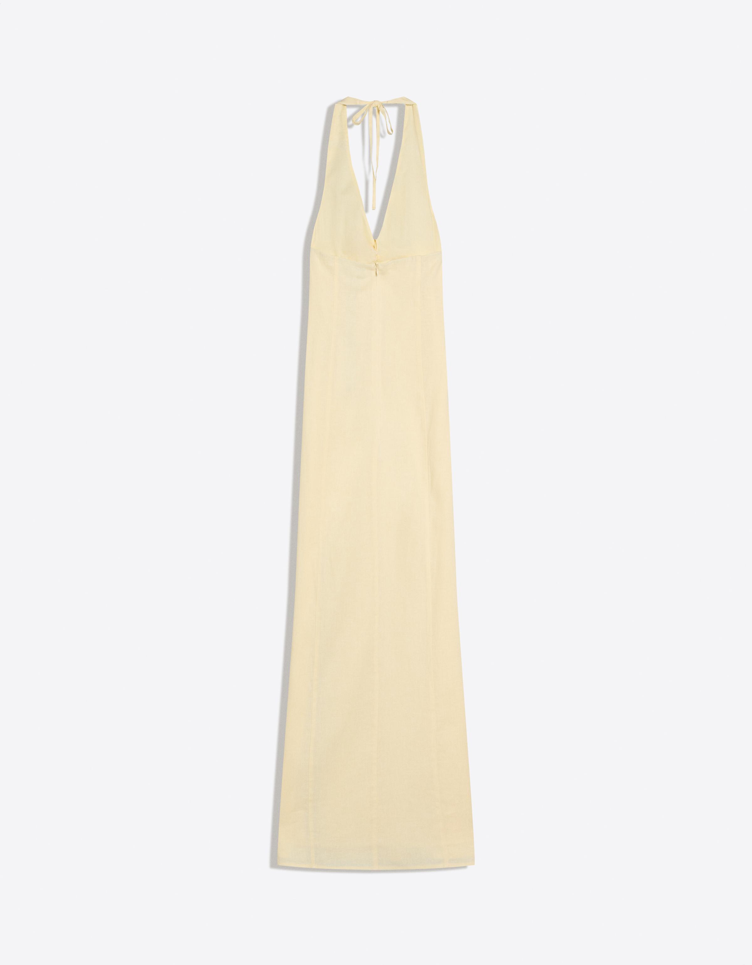 Bershka Ketenli halter midi elbise görsel 2
