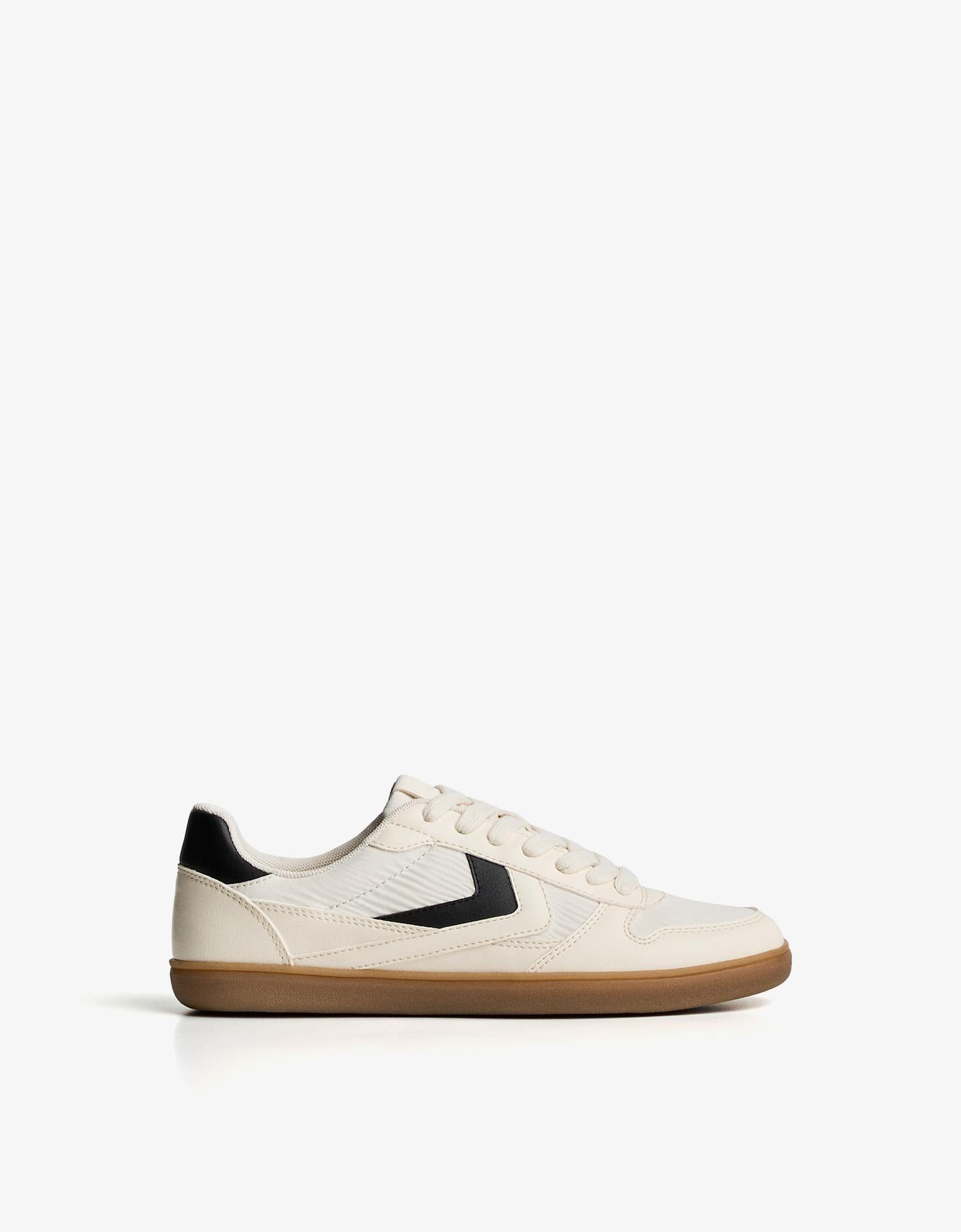 Bershka Zapatillas Retro Mujer 39 Blanco