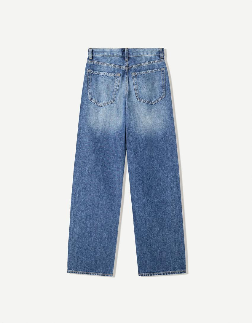 Wide-leg '90s jeans-Blue