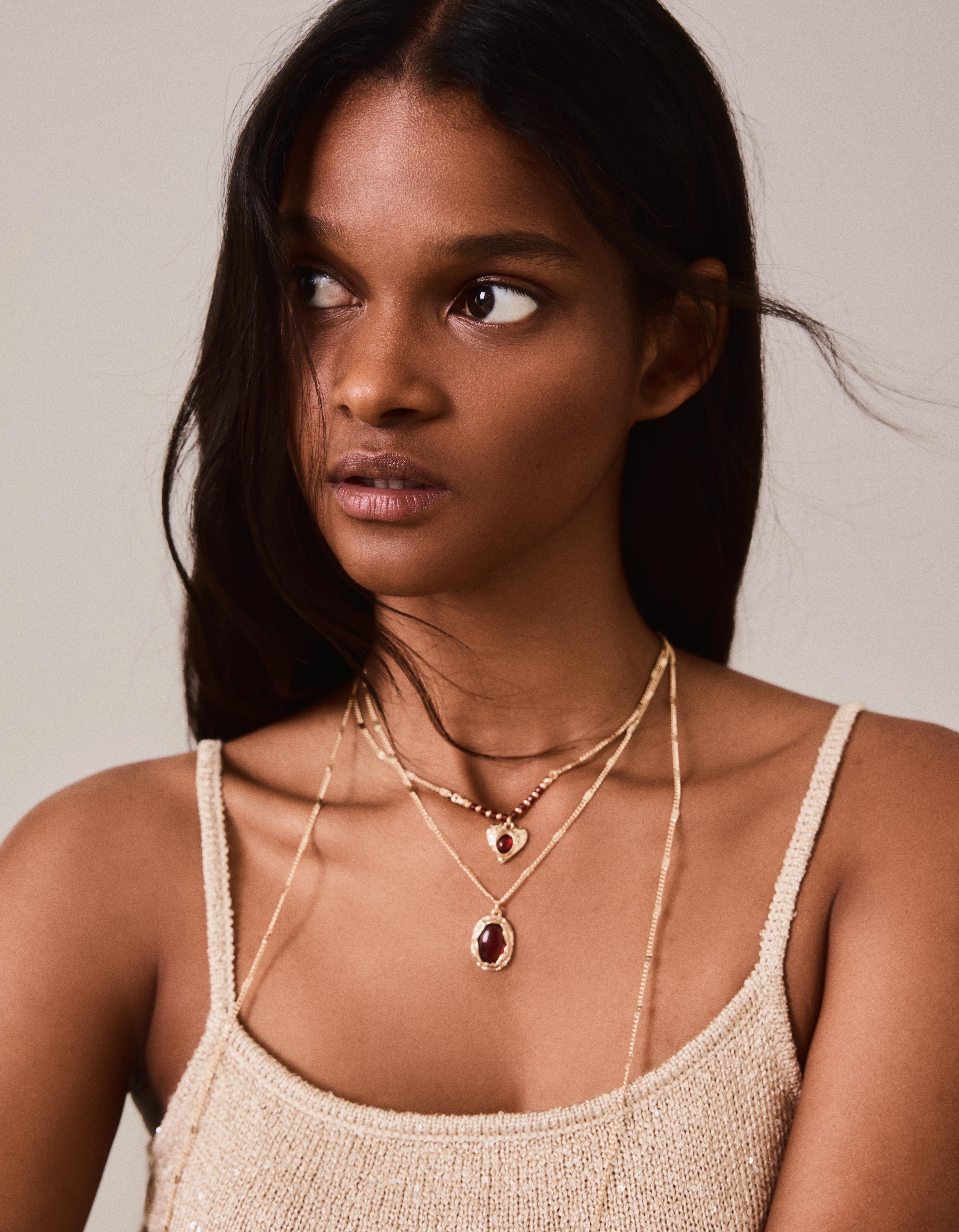 Beaded necklace pack — Gold