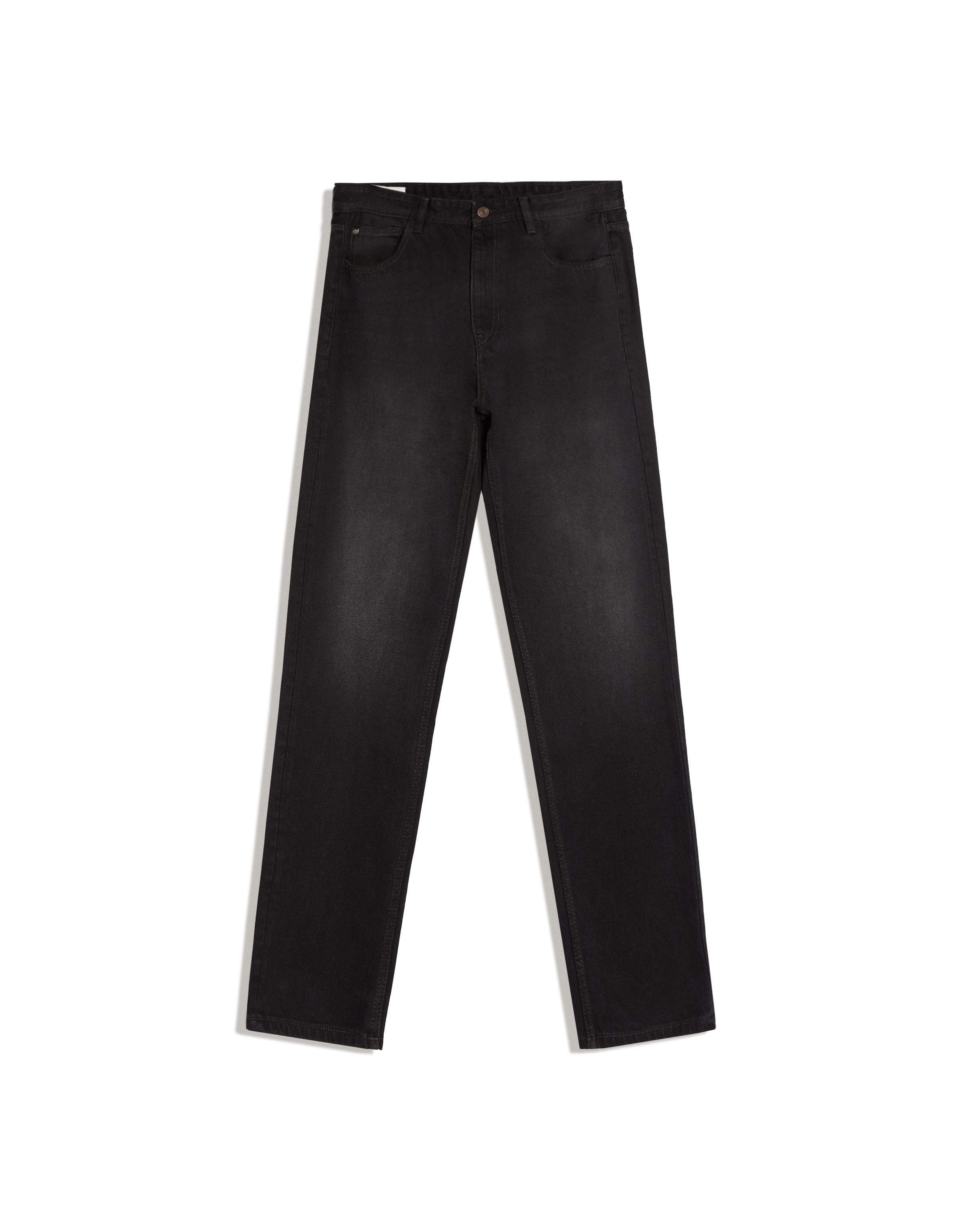 Straight-leg jeans — Black