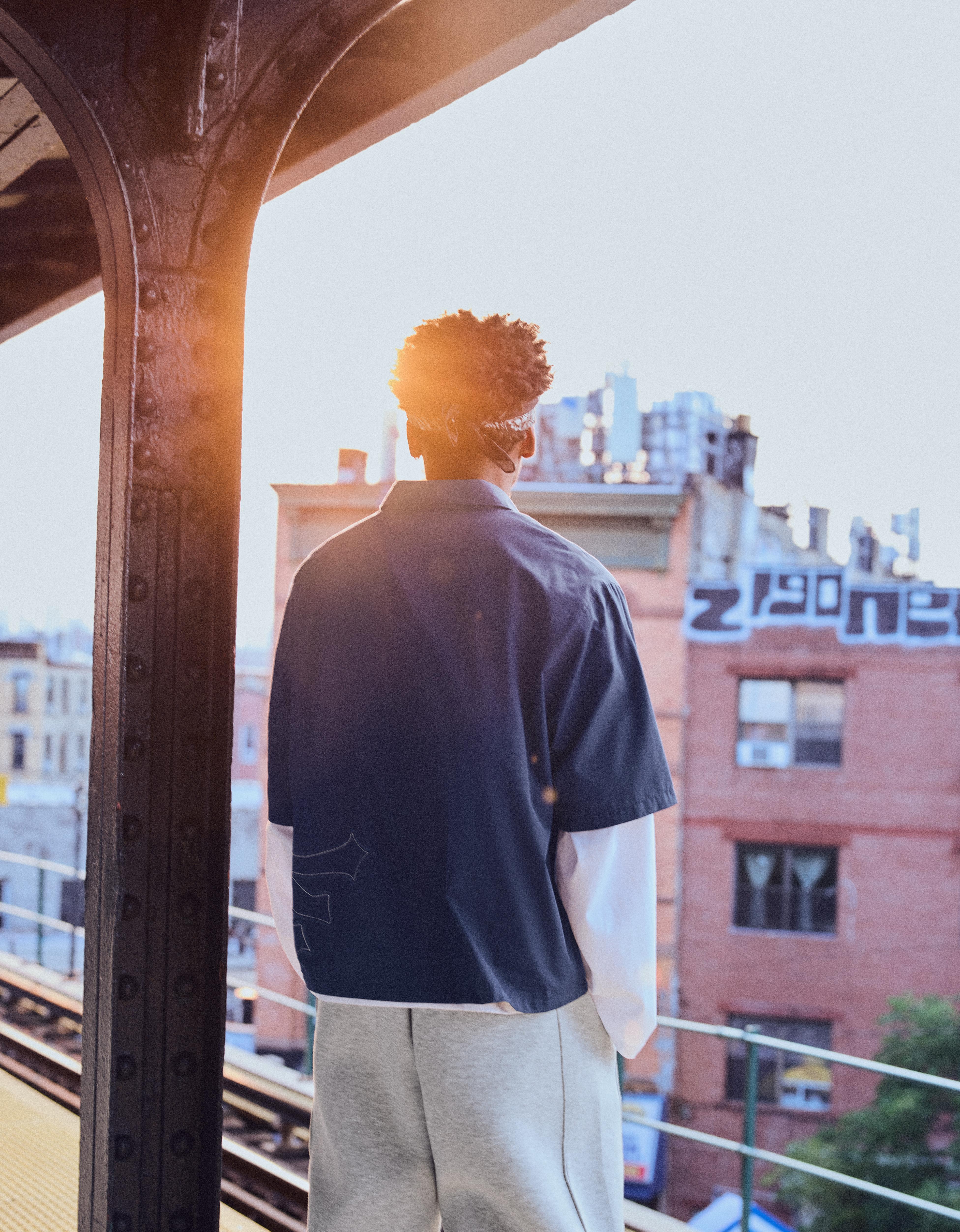 ZOO YORK short sleeve boxy shirt — Navy