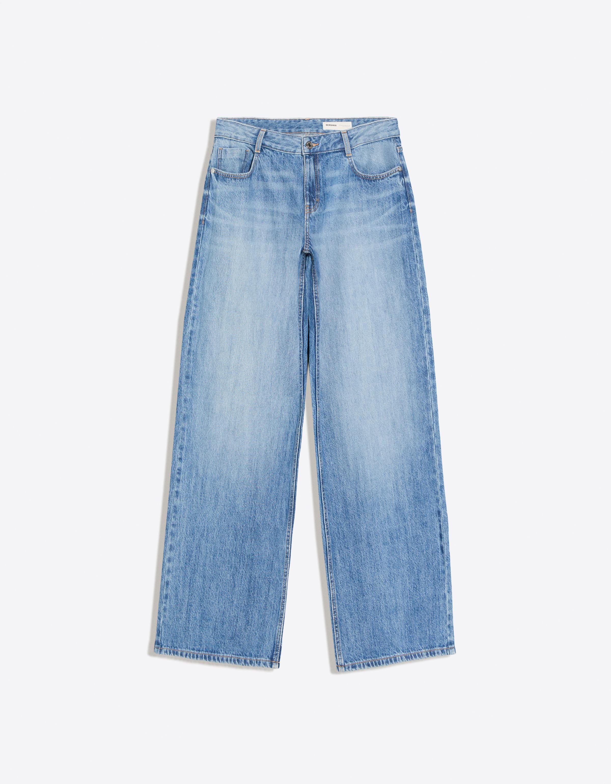 Low-rise wide-leg jeans — Light blue