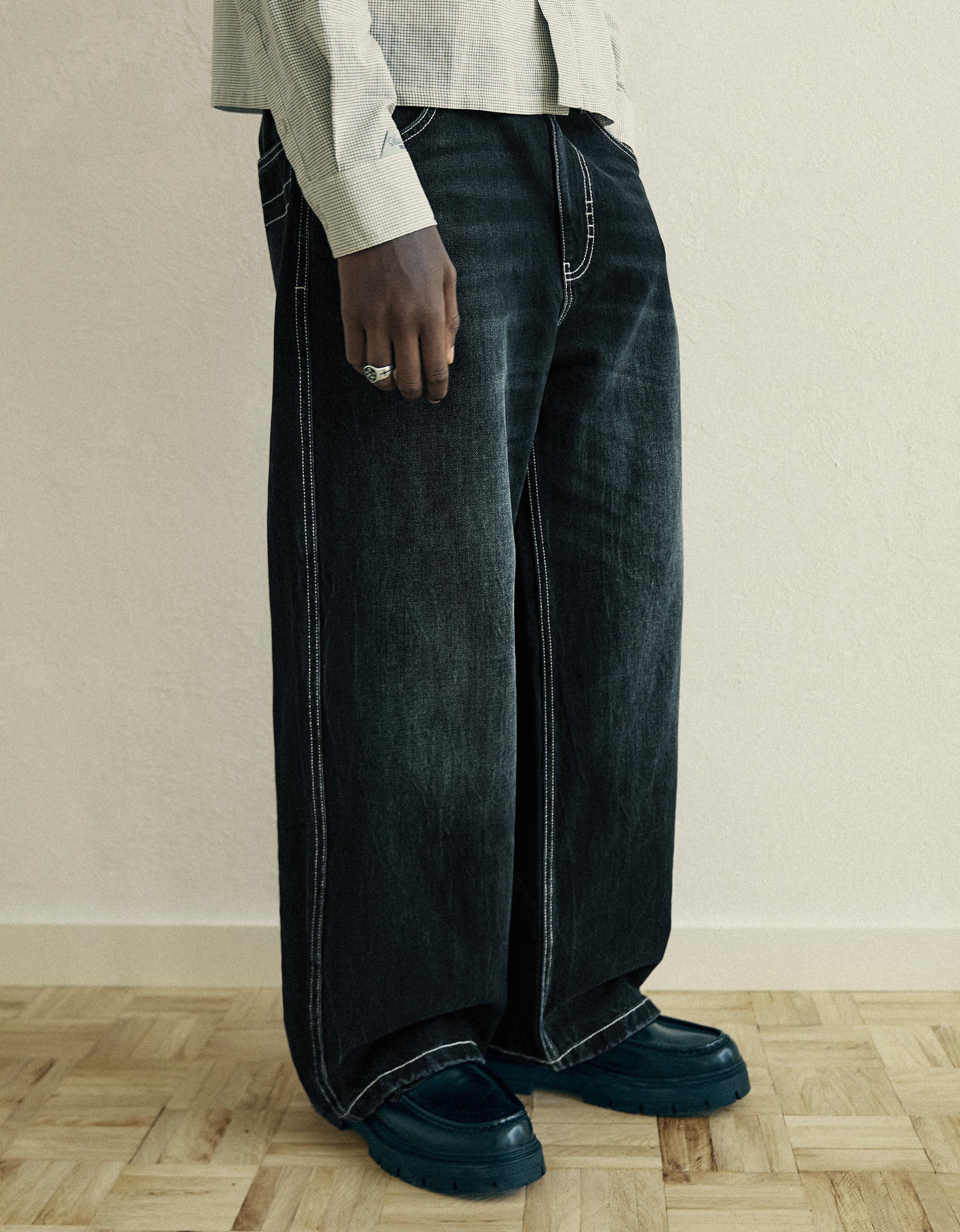 Baggy skater jeans — Black