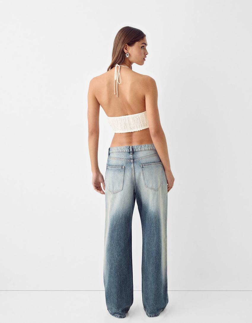 Rustic halterneck top-Off white-1