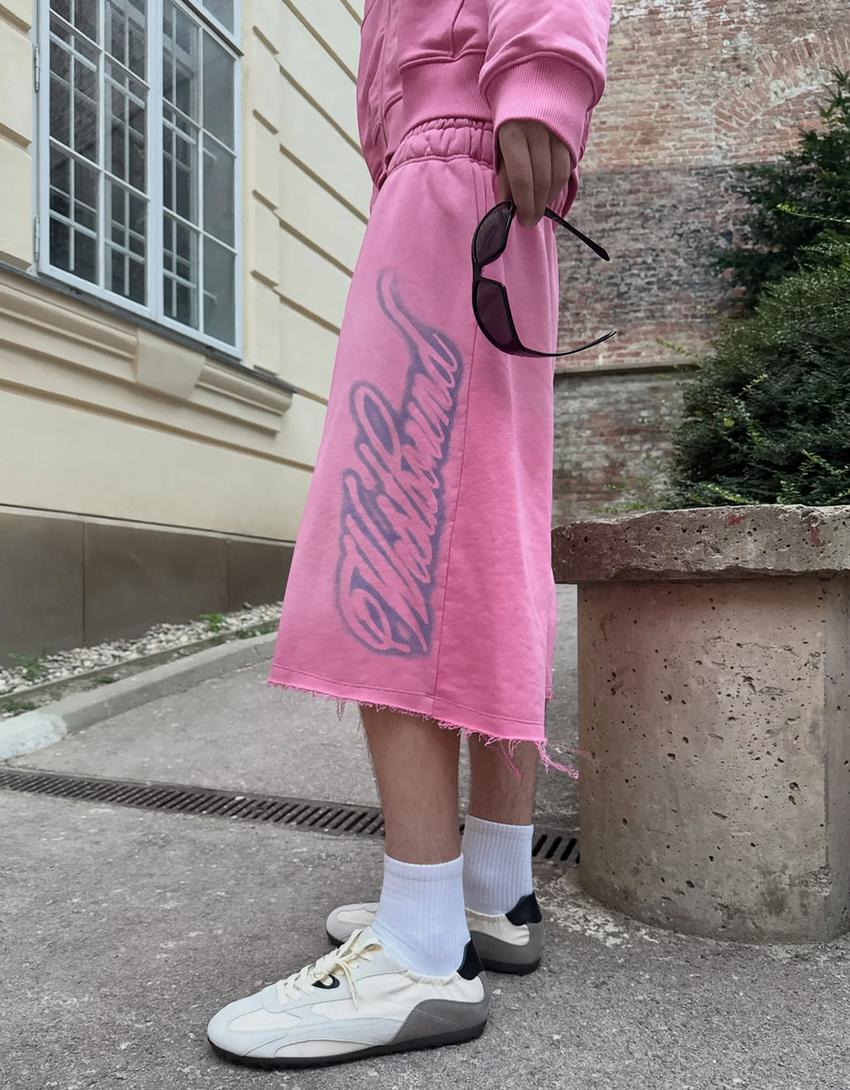 Plush Bermuda jorts-Pink