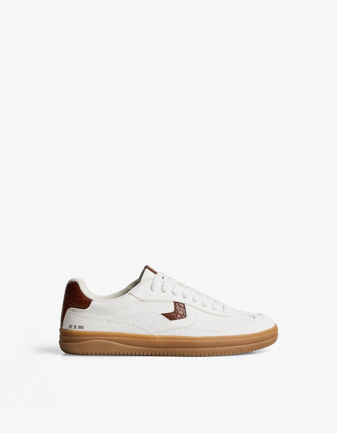 Retro trainers with animal print details