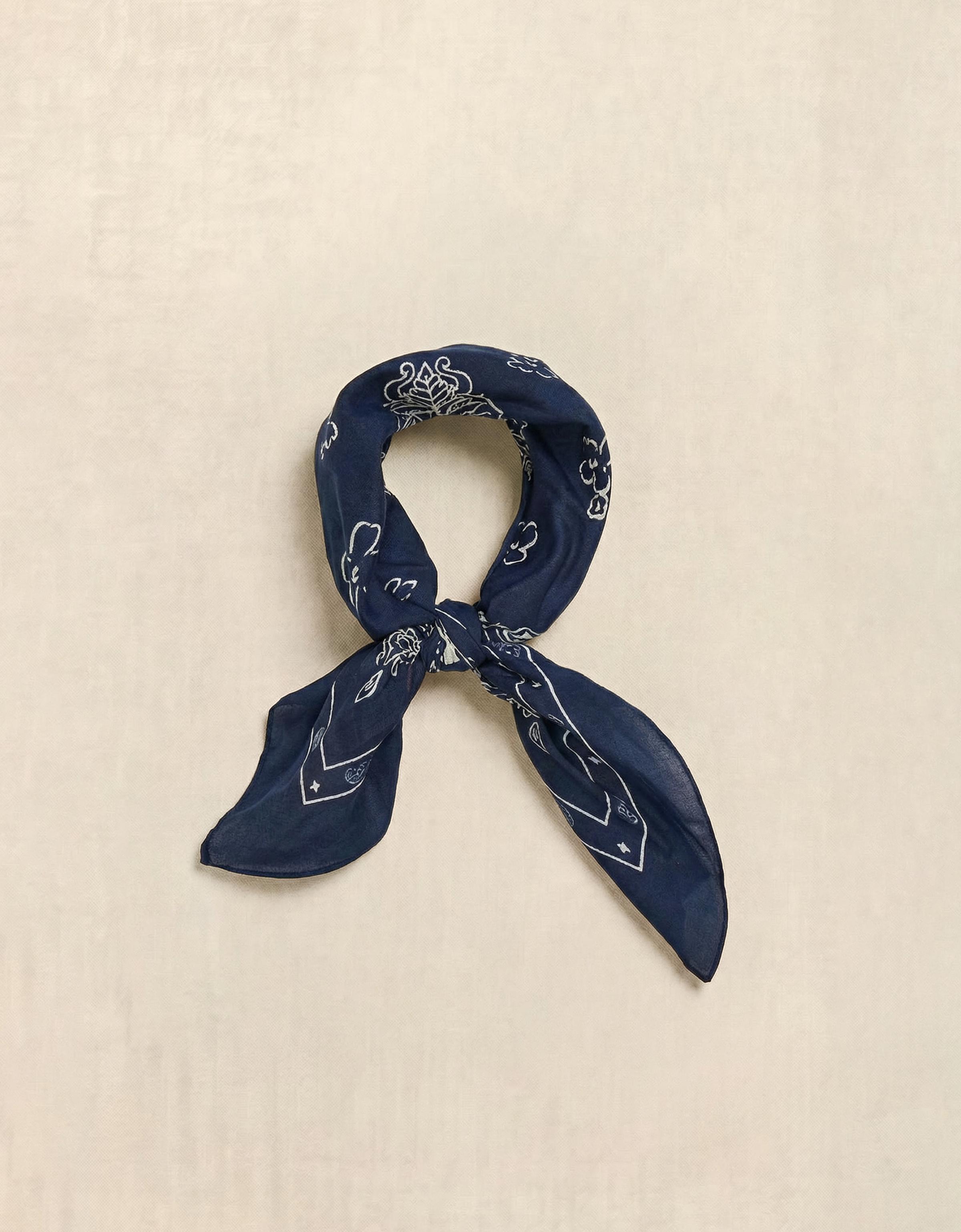 Printed bandana — Navy