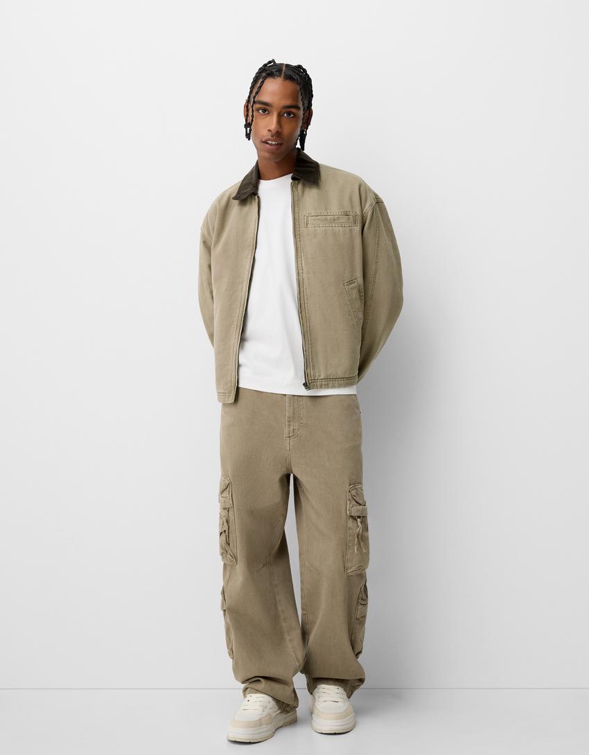 Pantalon Cargo Cargo Pants Beige Bershka Pantalon Cargo Beige