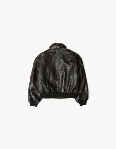 Leather bomber jacket ARIES X BERSHKA — Brown 6