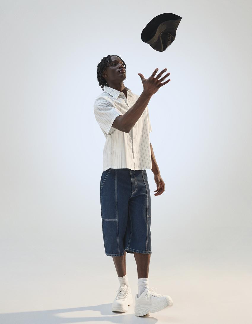 Sapatilhas com sola volume para homem-Branco-1